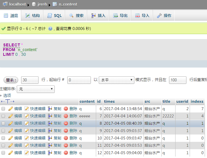 用php实现分页效果的示例代码