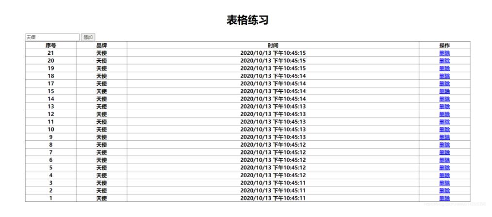 vue-table实现添加和删除