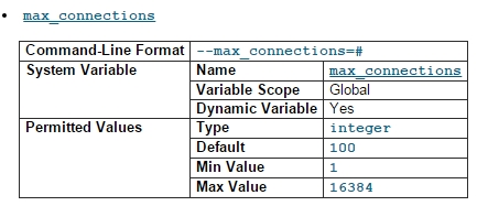 mysql如何实现最大连接数