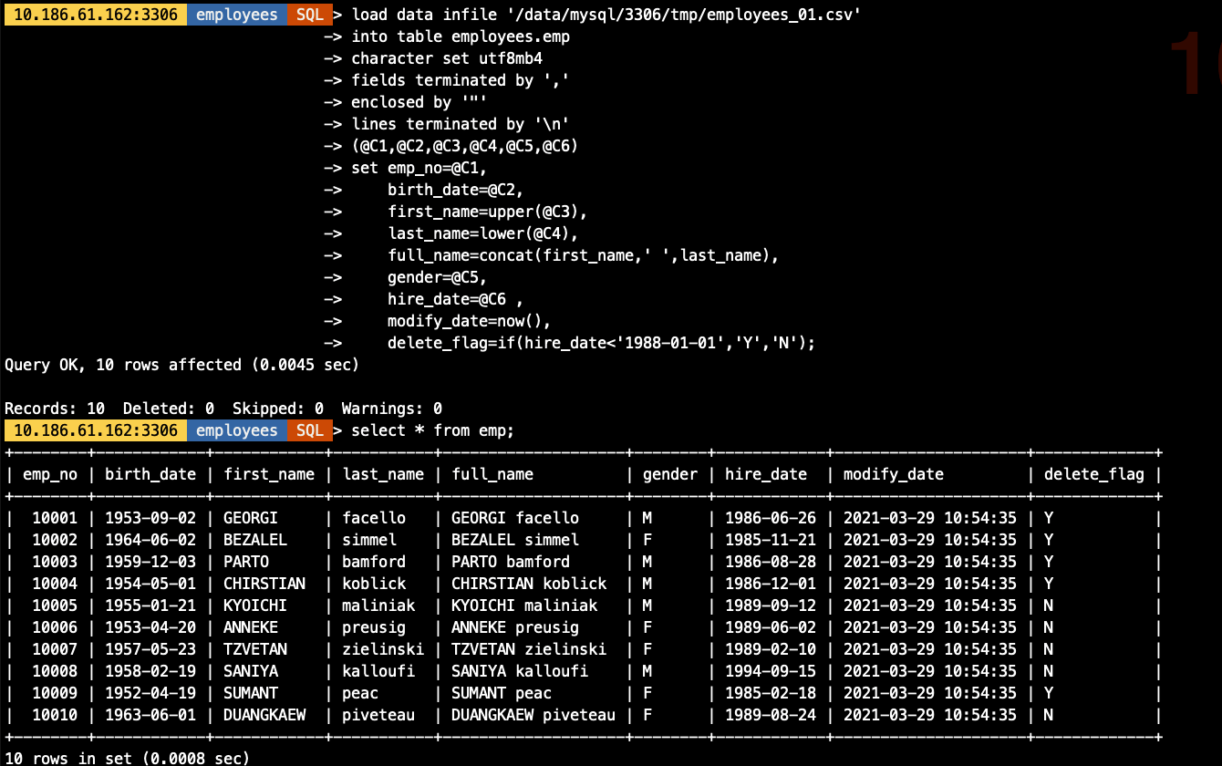 MySQL数据库Shell import_table数据导入