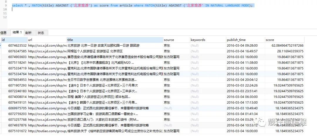 基于 Mysql 实现一个简易版搜索引擎