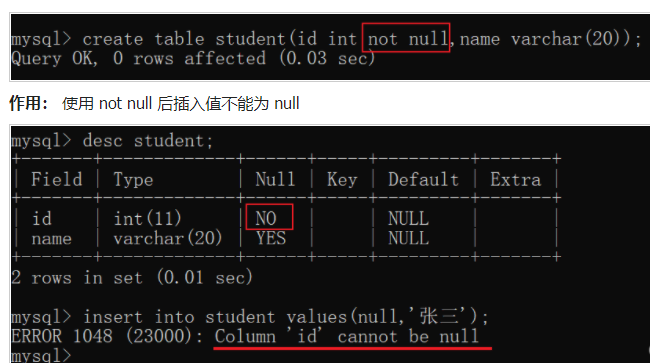 MySQL 数据库的约束及数据表的设计原理