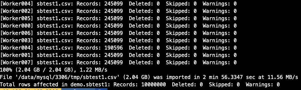 MySQL Shell import_table数据导入的实现