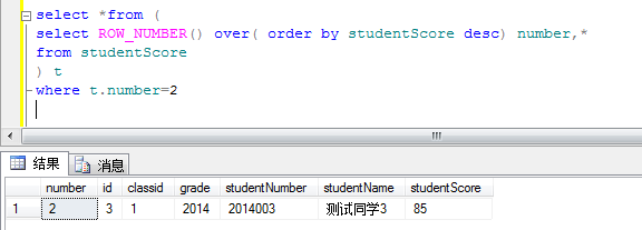 sql四大排名函数之ROW_NUMBER、RANK、DENSE_RANK、NTILE使用介绍