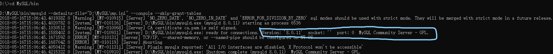 win10下MySQL 8.0登录Access denied for user‘root’@‘localhost’ (using password: YES)问题的解决方法