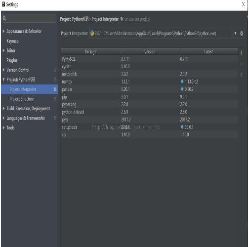 pycharm2017实现python3.6与mysql的连接