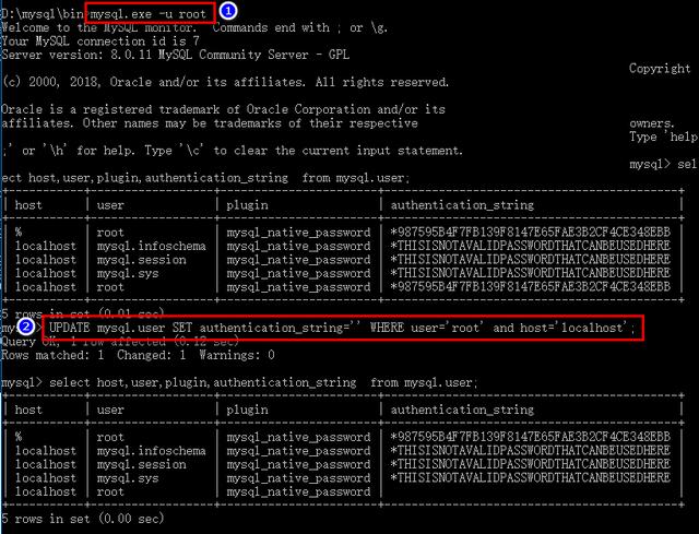 MySQL8下忘记密码后重置密码的办法(MySQL老方法不灵了）