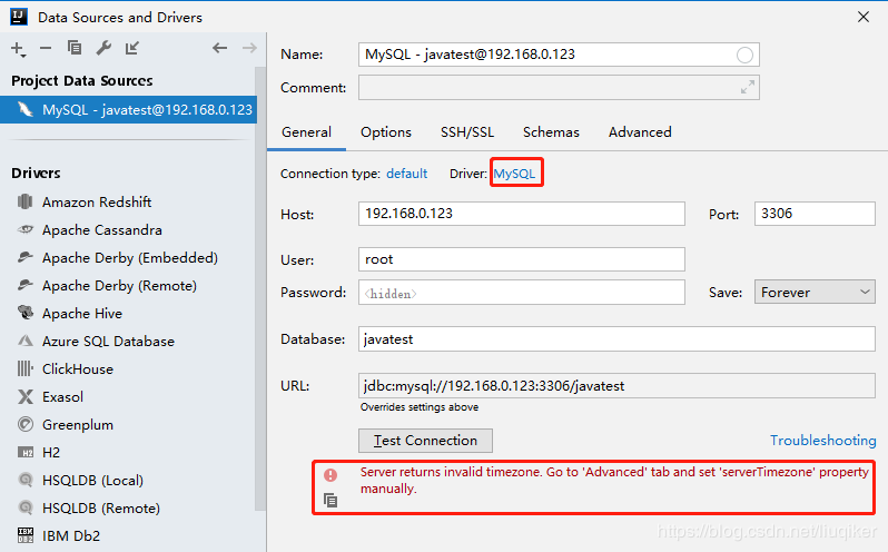 IDEA连接mysql又报错！Server returns invalid timezone. Go to tab and set serverTimezone  prope的问题