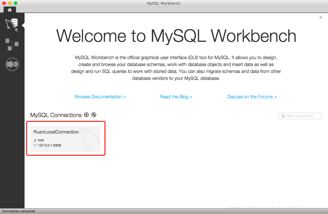 MAC下Mysql5.7+ MySQL Workbench安装配置方法图文教程