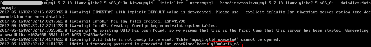 VMWare linux mysql 5.7.13安装配置教程