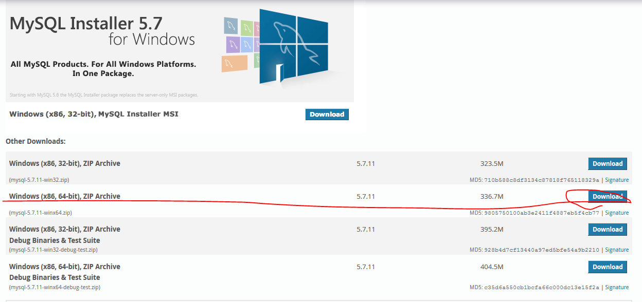 Win7 64位 mysql 5.7下载安装常见问题小结