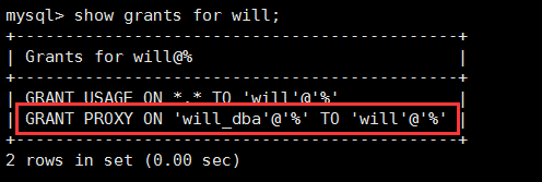 Mysql 5.7.18 利用MySQL proxies_priv实现类似用户组管理