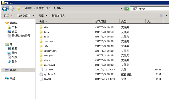 windows server 2008 64位MySQL5.6免安装版本配置方法图解