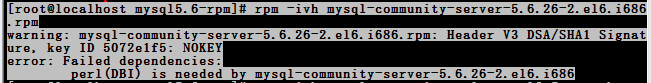 centos 6.4下使用rpm离线安装mysql