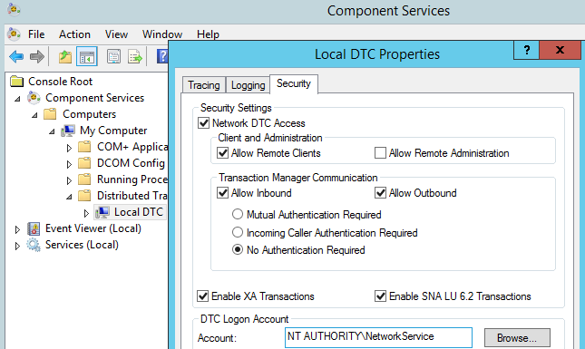 SQL Server实时同步更新远程数据库遇到的问题小结