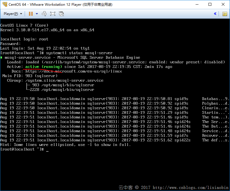 Centos 7.3下SQL Server安装配置方法图文教程