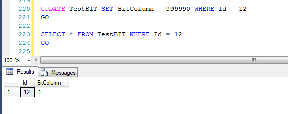 关于SQL Server中bit类型字段增删查改的一些事