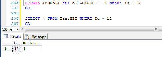 关于SQL Server中bit类型字段增删查改的一些事