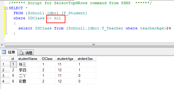 SQL Server子查询的深入理解