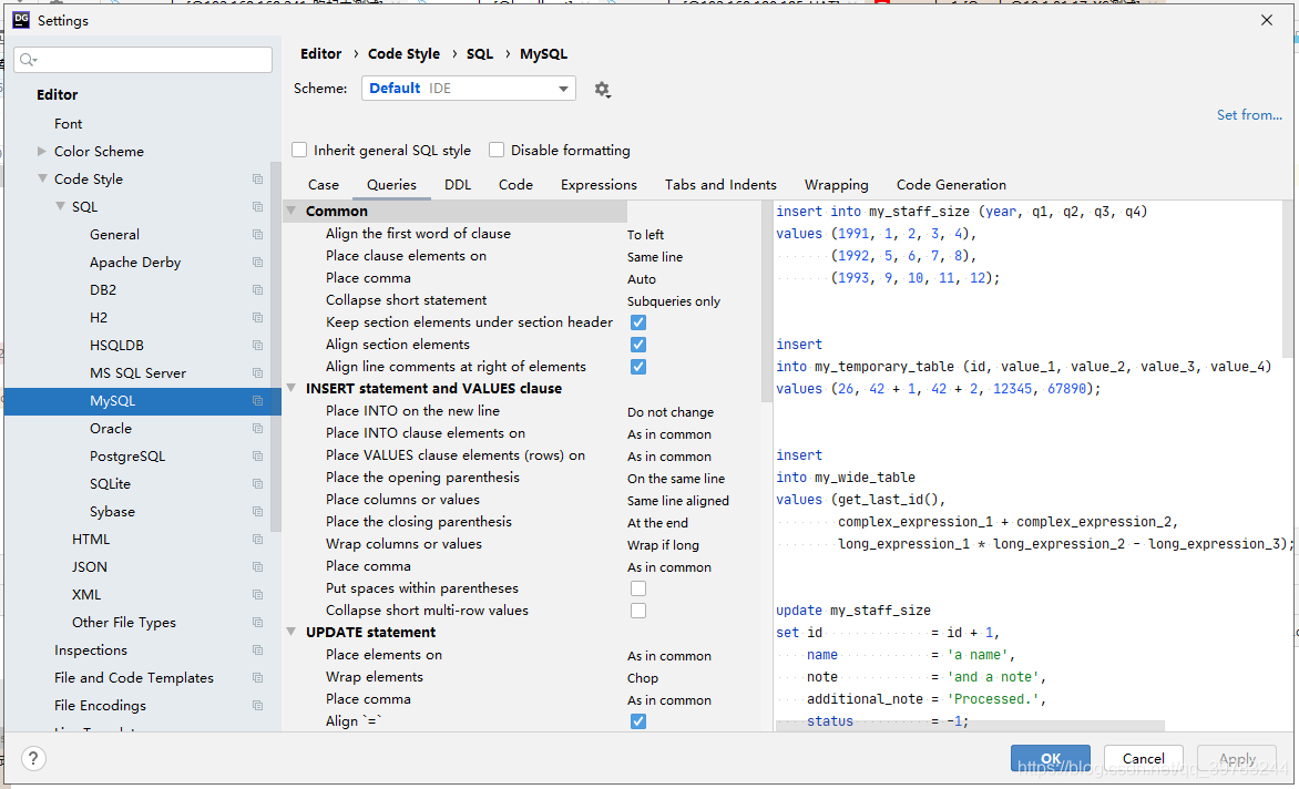 DataGrip 格式化SQL的实现方法(自定义Sql格式化)