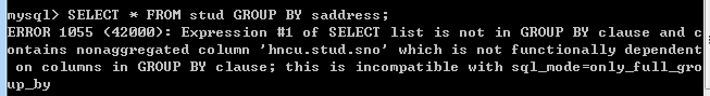 Mysql中错误使用SQL语句Groupby被兼容的情况