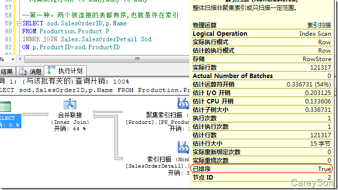 浅谈SQL Server中的三种物理连接操作(性能比较)